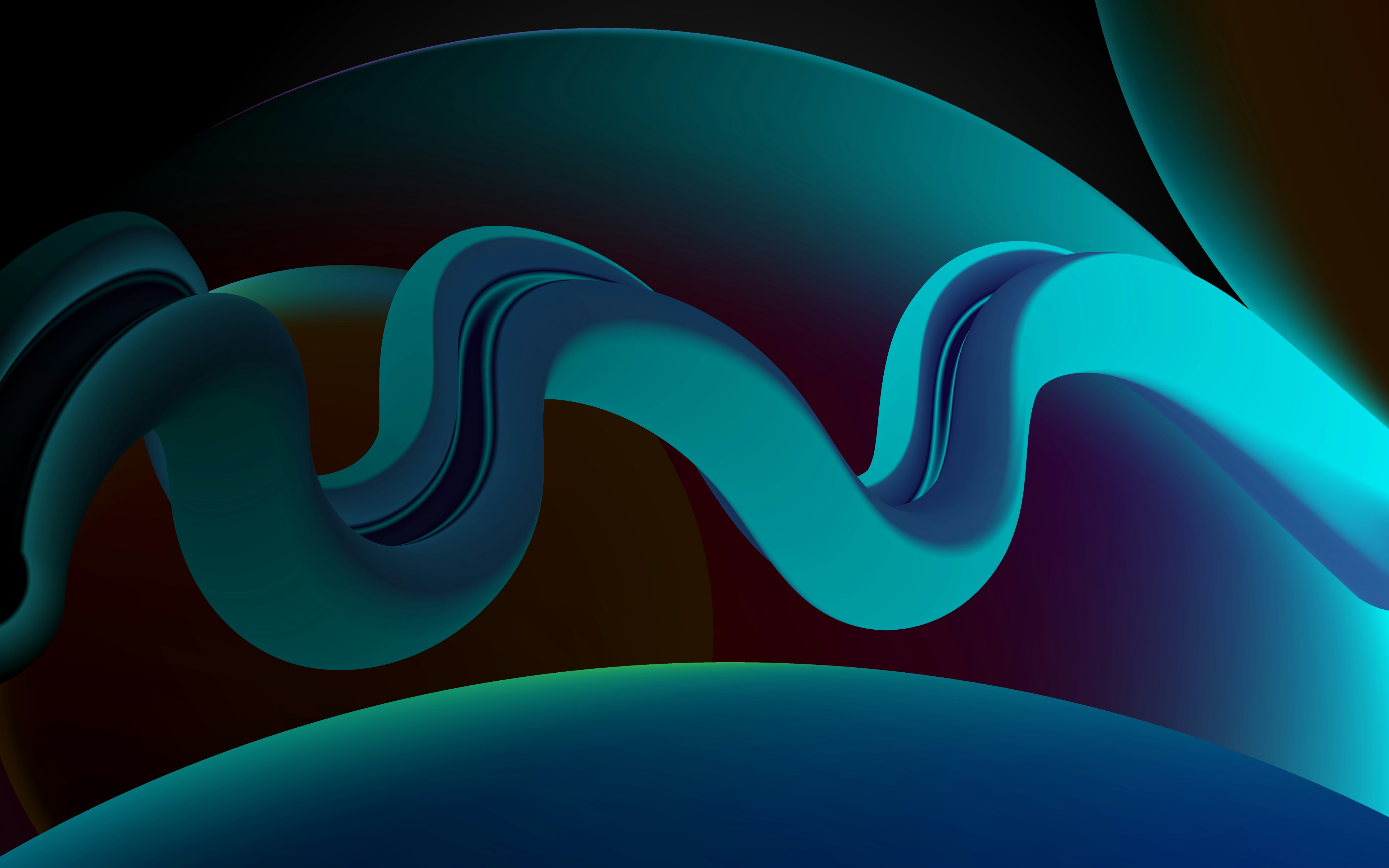 a computer generated image of a curved wave