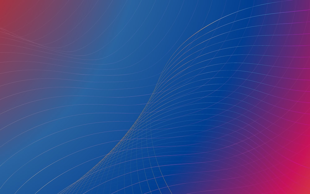 a blue and red background with lines