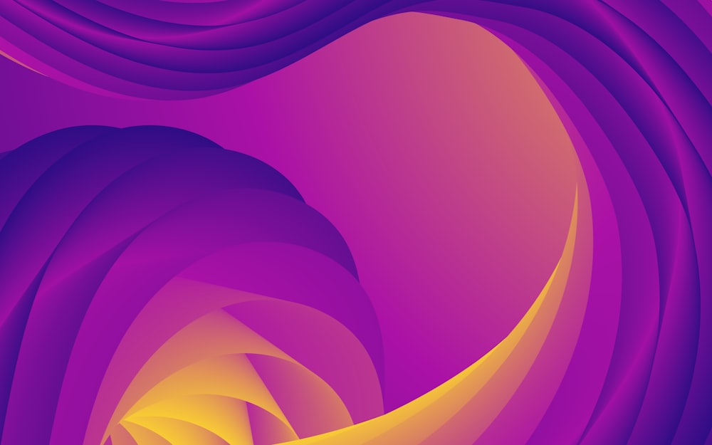 an abstract purple and yellow background with curves