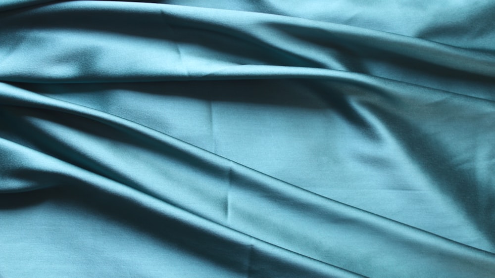 a close up view of a blue sheet