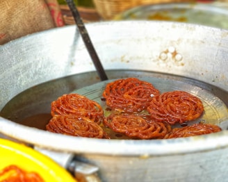 A sturdy kadai perfect for frying and cooking.