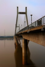 a bridge spanning over a body of water