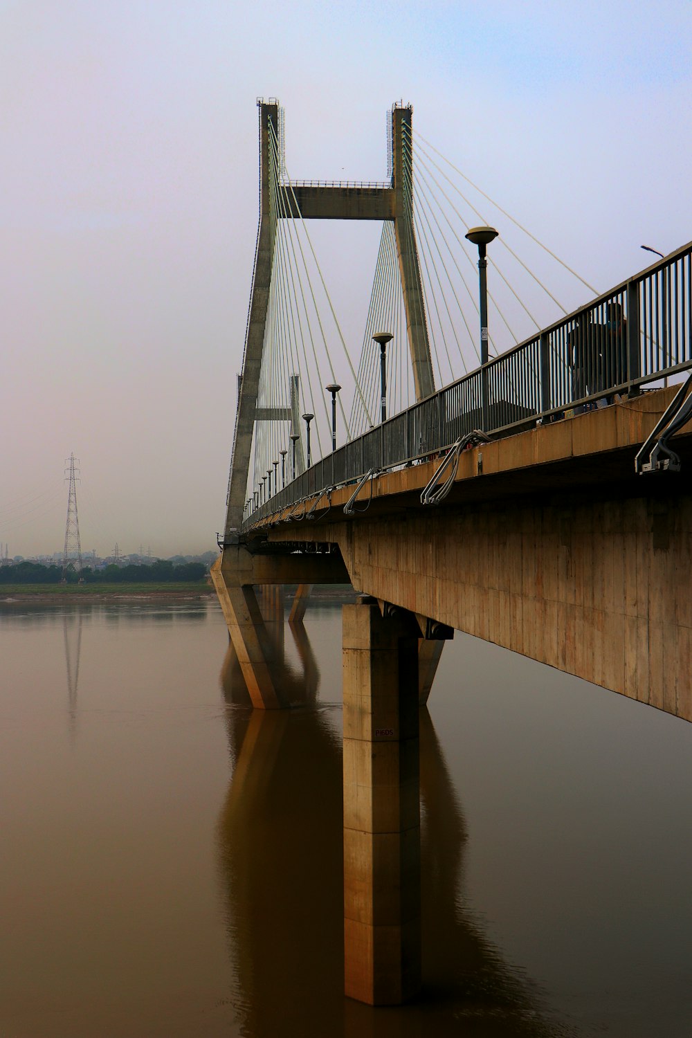 a bridge spanning over a body of water