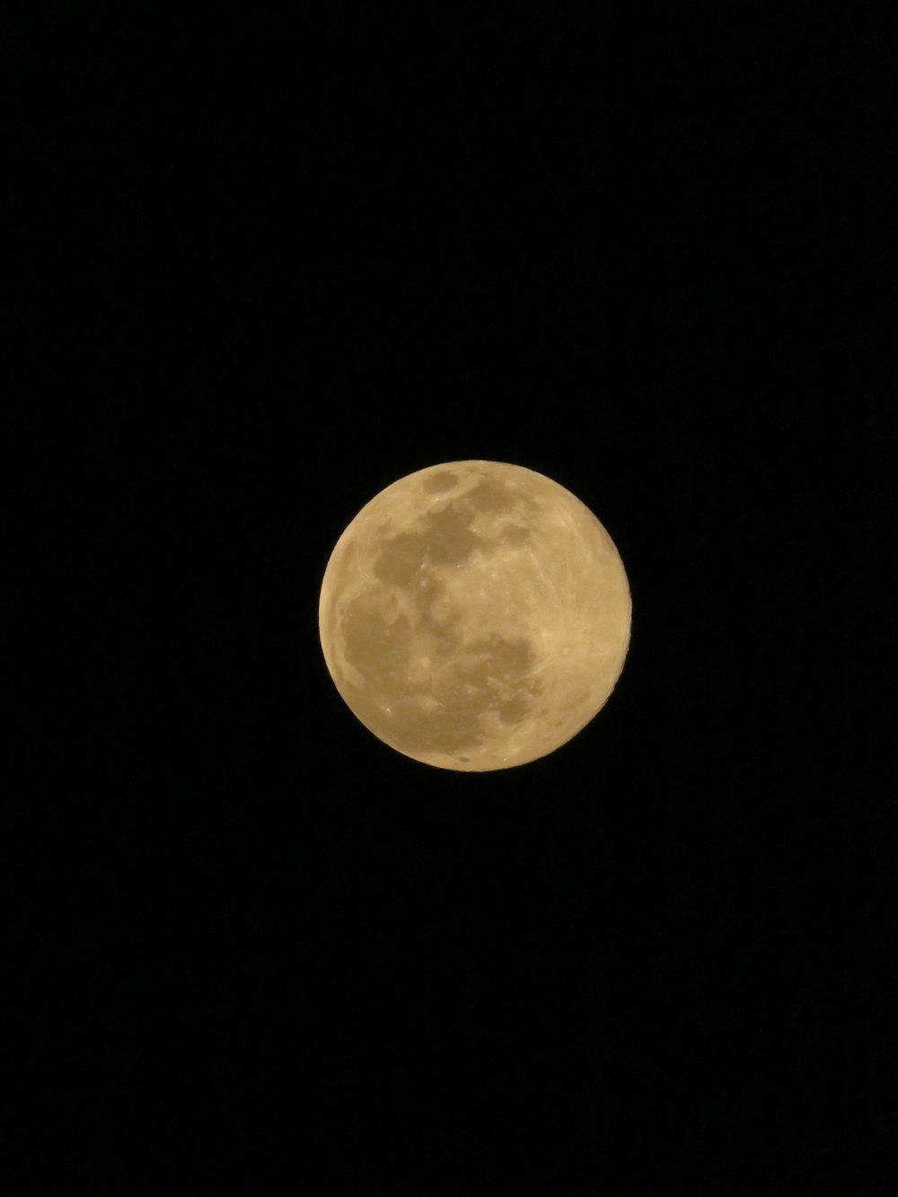 Ein Vollmond ist am dunklen Himmel zu sehen