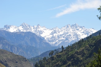 a view of a mountain range from a distance