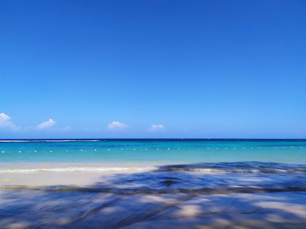 a view of the ocean from the beach