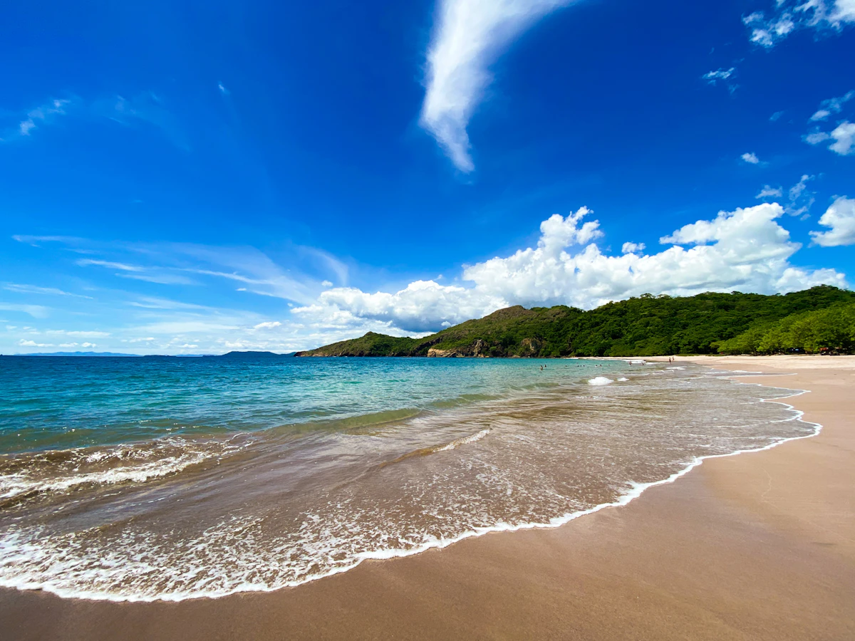 Pristine white sand beach and turquoise water in Con Dao