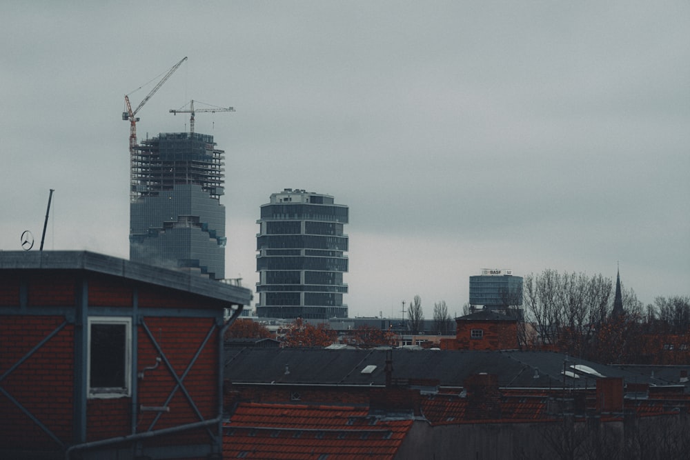 a view of a city from a rooftop