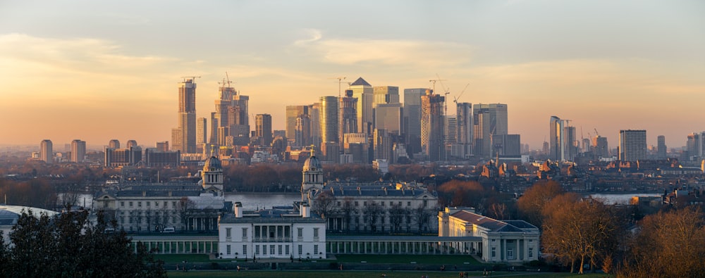 a view of a city with a lot of tall buildings