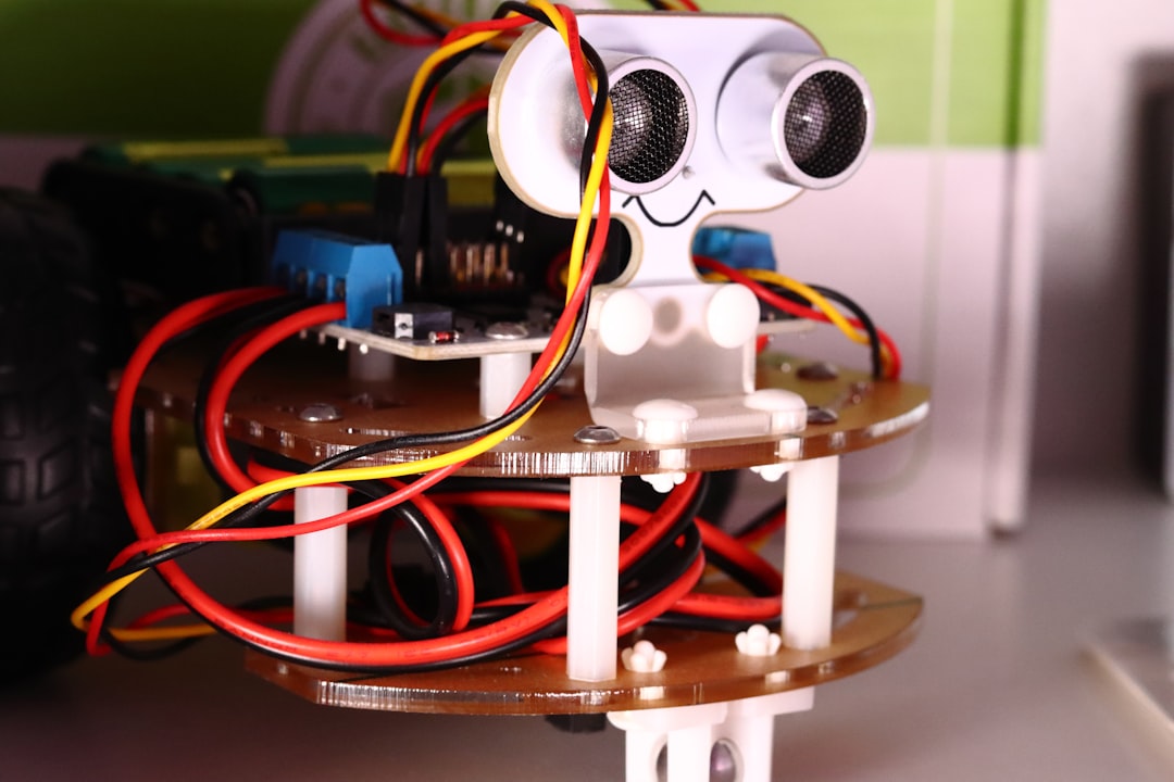 a robot made out of electronics and wires, I built a robot