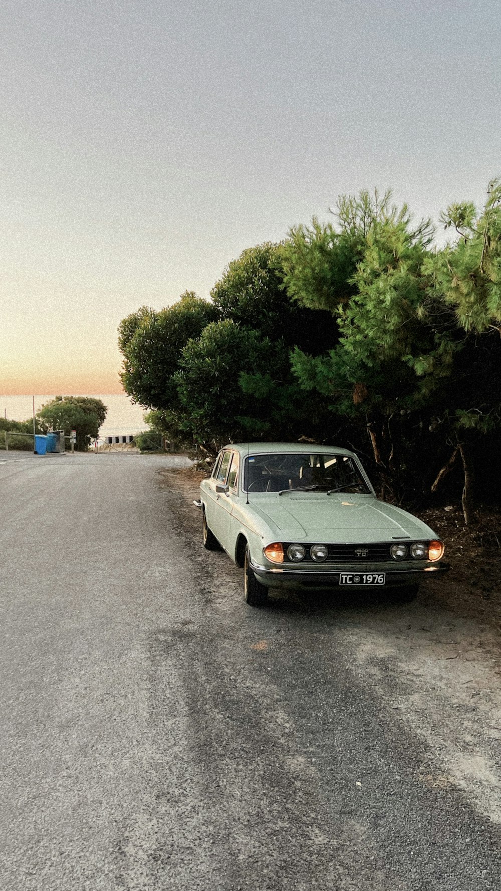 a car parked on the side of the road