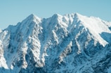 The majestic Atlas Mountains covered in snow.