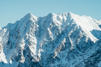 The majestic Atlas Mountains covered in snow.