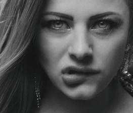 Close-up of determined face showing mental strength and discipline.