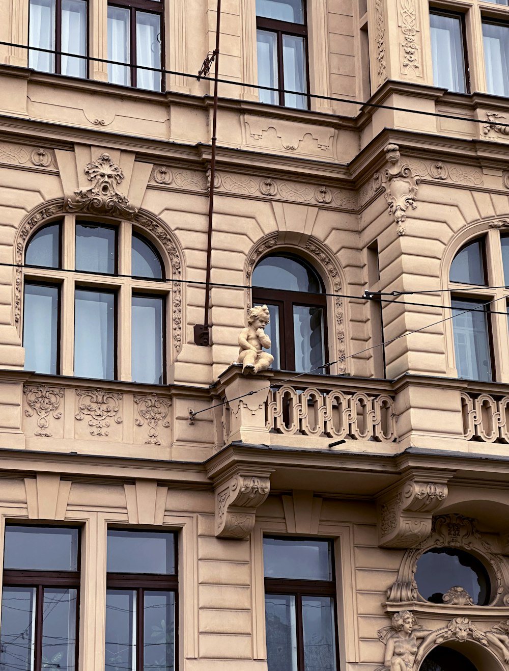 a building with a clock on the front of it