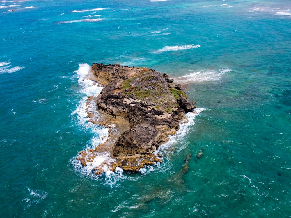 an island in the middle of the ocean