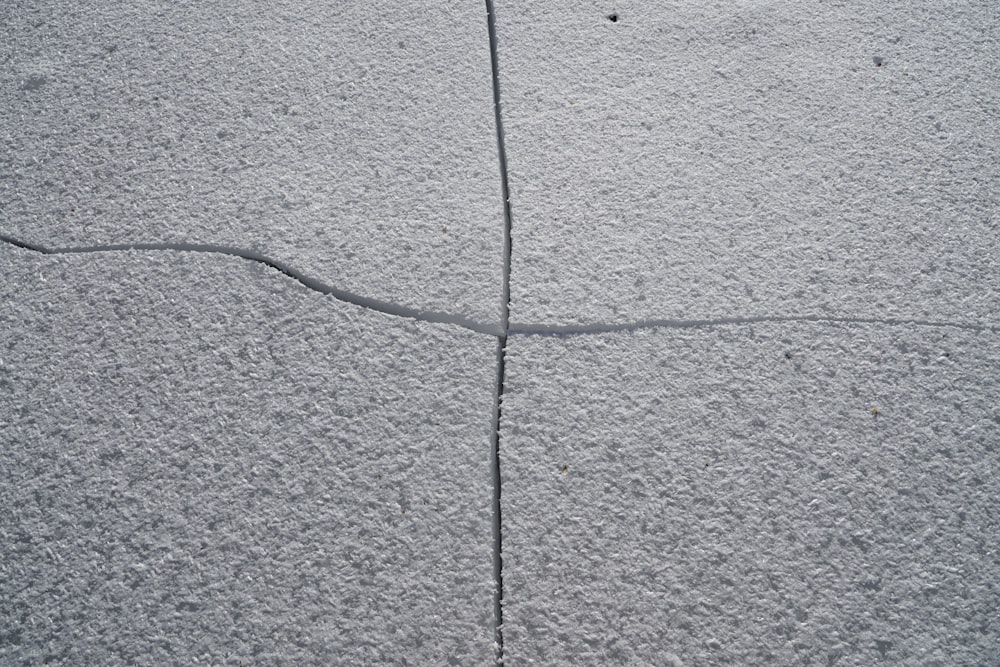the crack in the concrete shows a crack in the ground