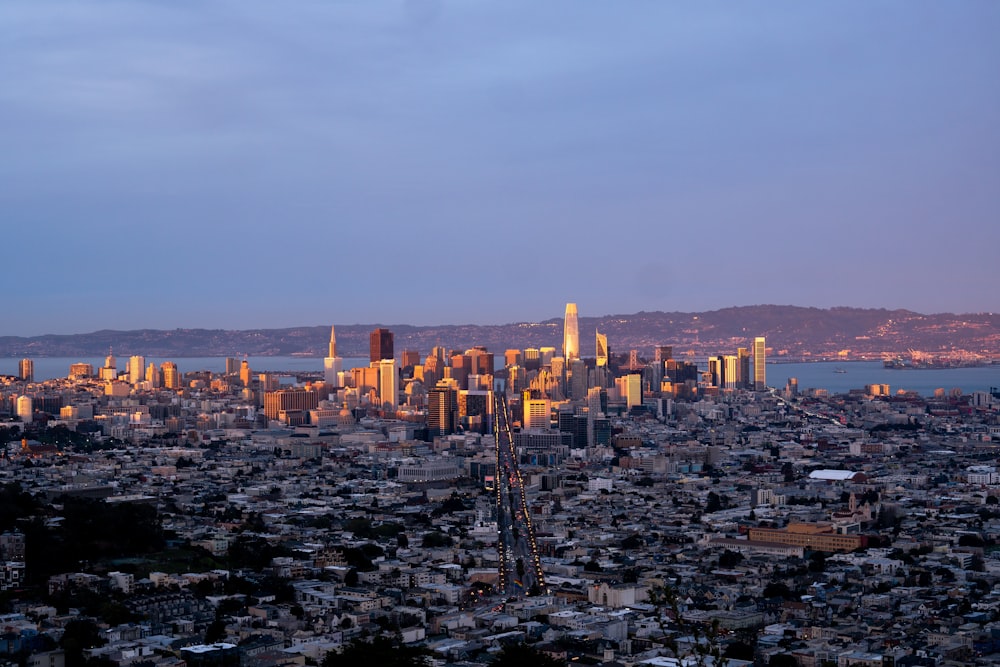 a view of a city and a body of water