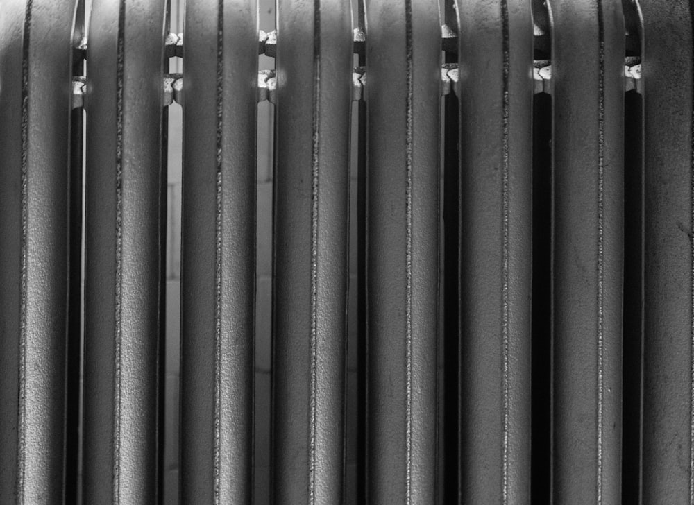 a black and white photo of a radiator