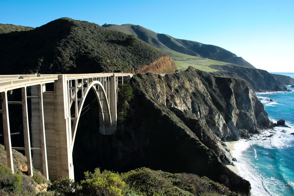 a large bridge over a large body of water