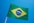 the flag of brazil is flying in the blue sky