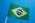 the flag of brazil is flying in the blue sky