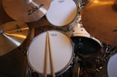 a group of drums sitting next to each other