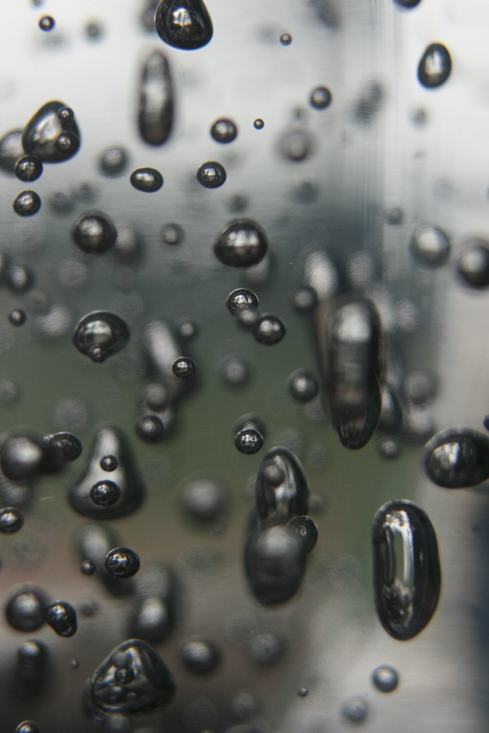 drops of water on a window pane