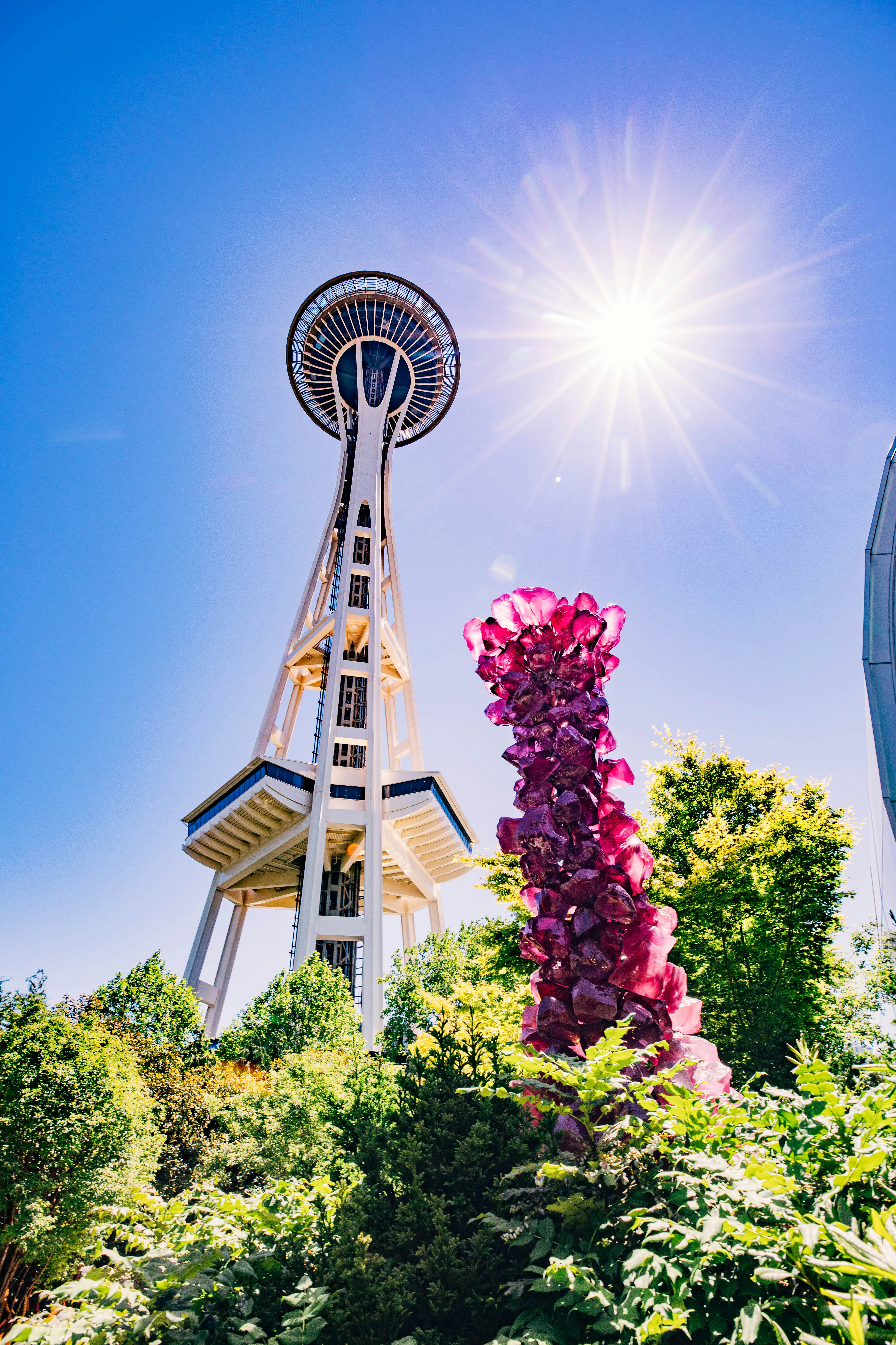 Colorful blown-glass art sculpture at Chihuly Garden and Glass, Seattle