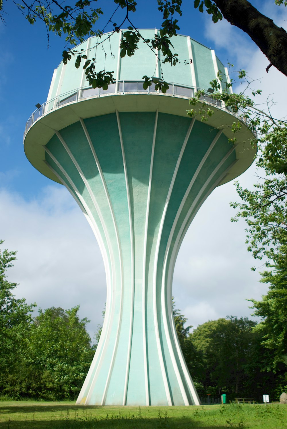 a very tall tower with a sky background