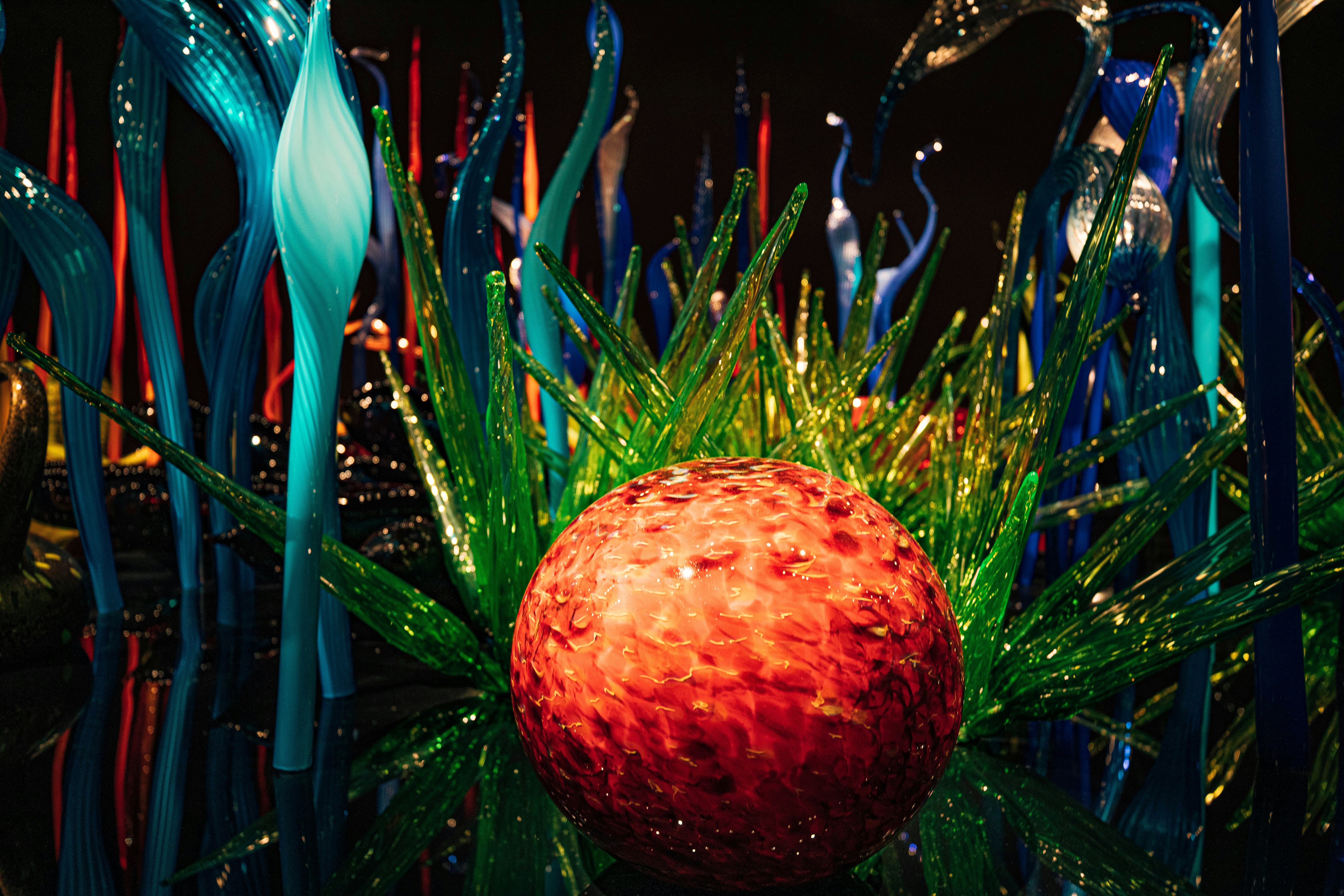 Chihuly Garden and Glass colorful sculptures