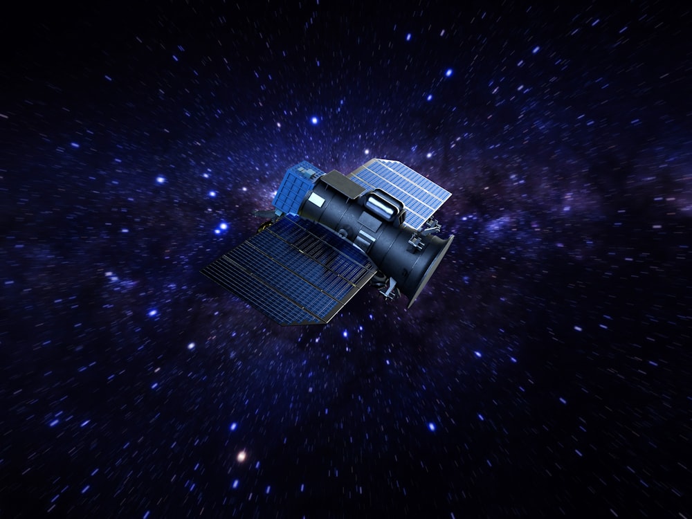 an artist's rendering of a satellite in space