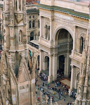 The Avenues complex captured bustling with activity and intricate architectural details.