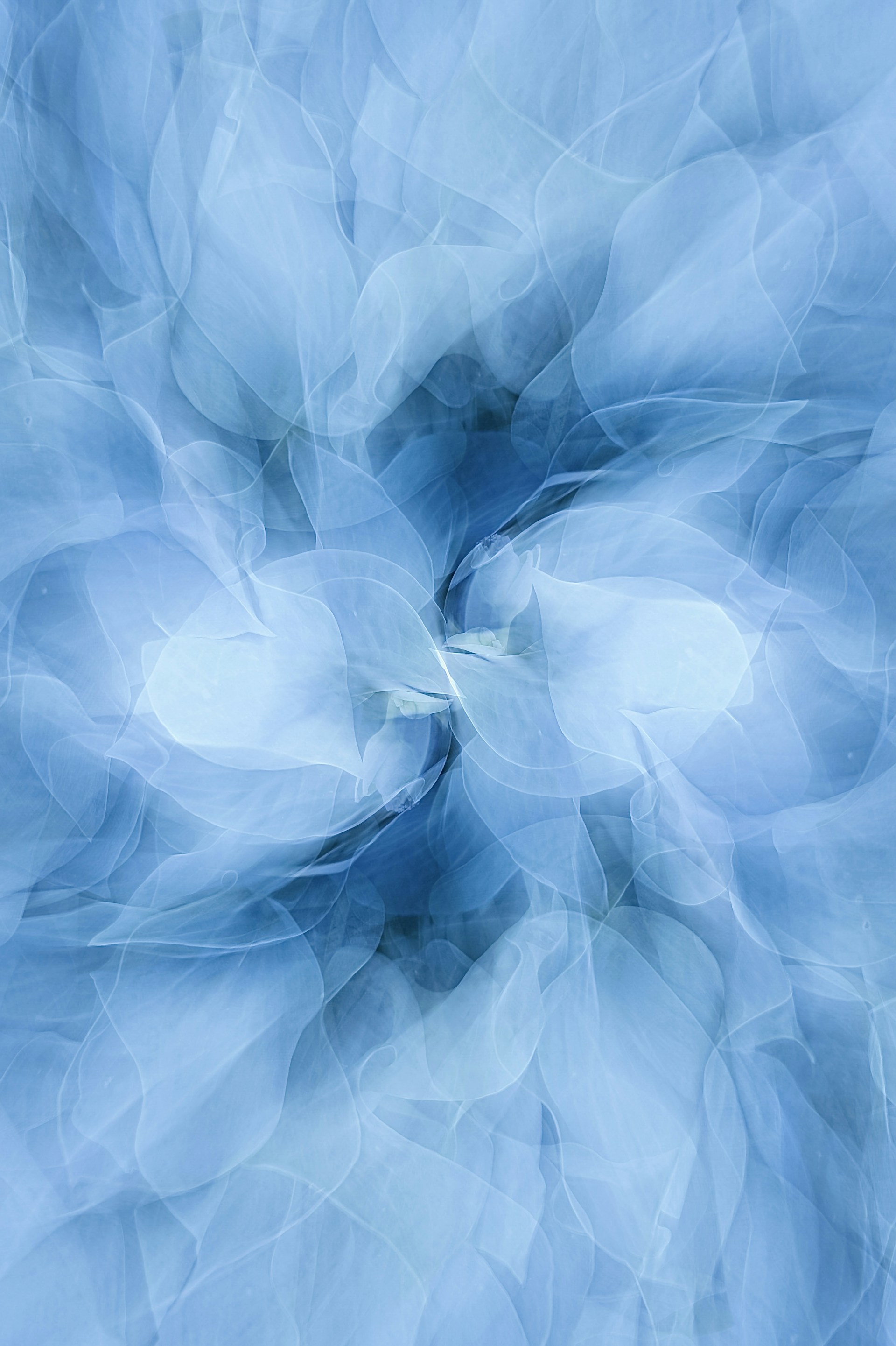 a blue background with a circular design in the middle