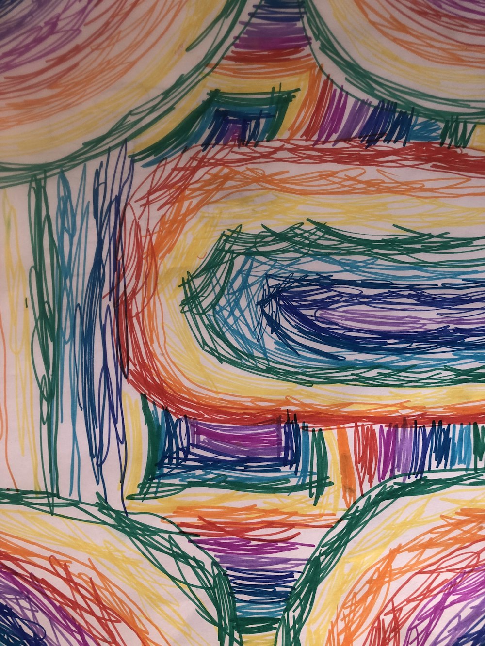 a picture of a colorful drawing of lines