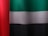 a close up of a red, white, and green flag
