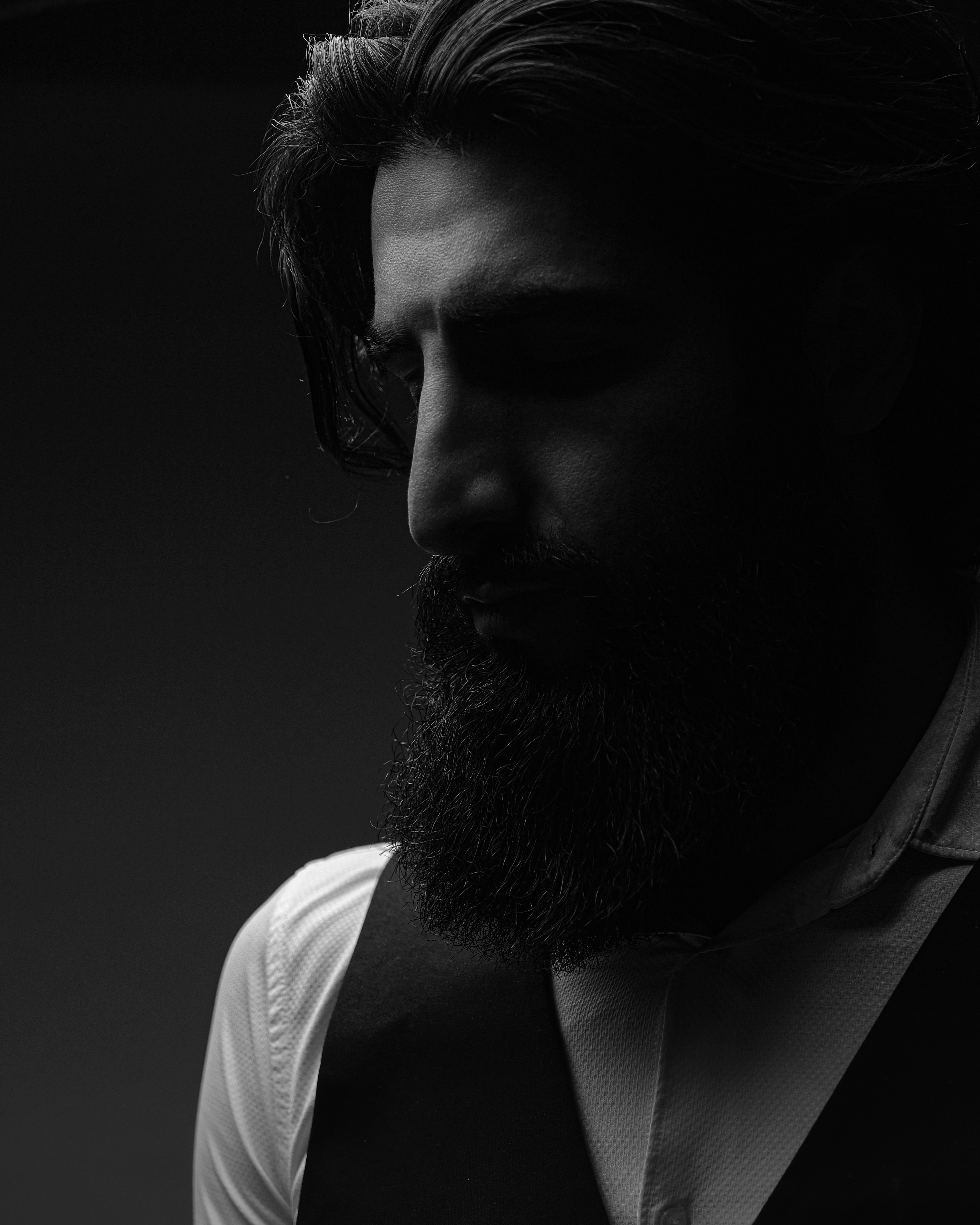 A black and white photo of a man with a beard photo – Free Armenia ...