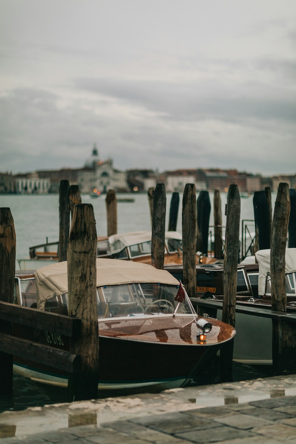 a couple of boats that are sitting in the water