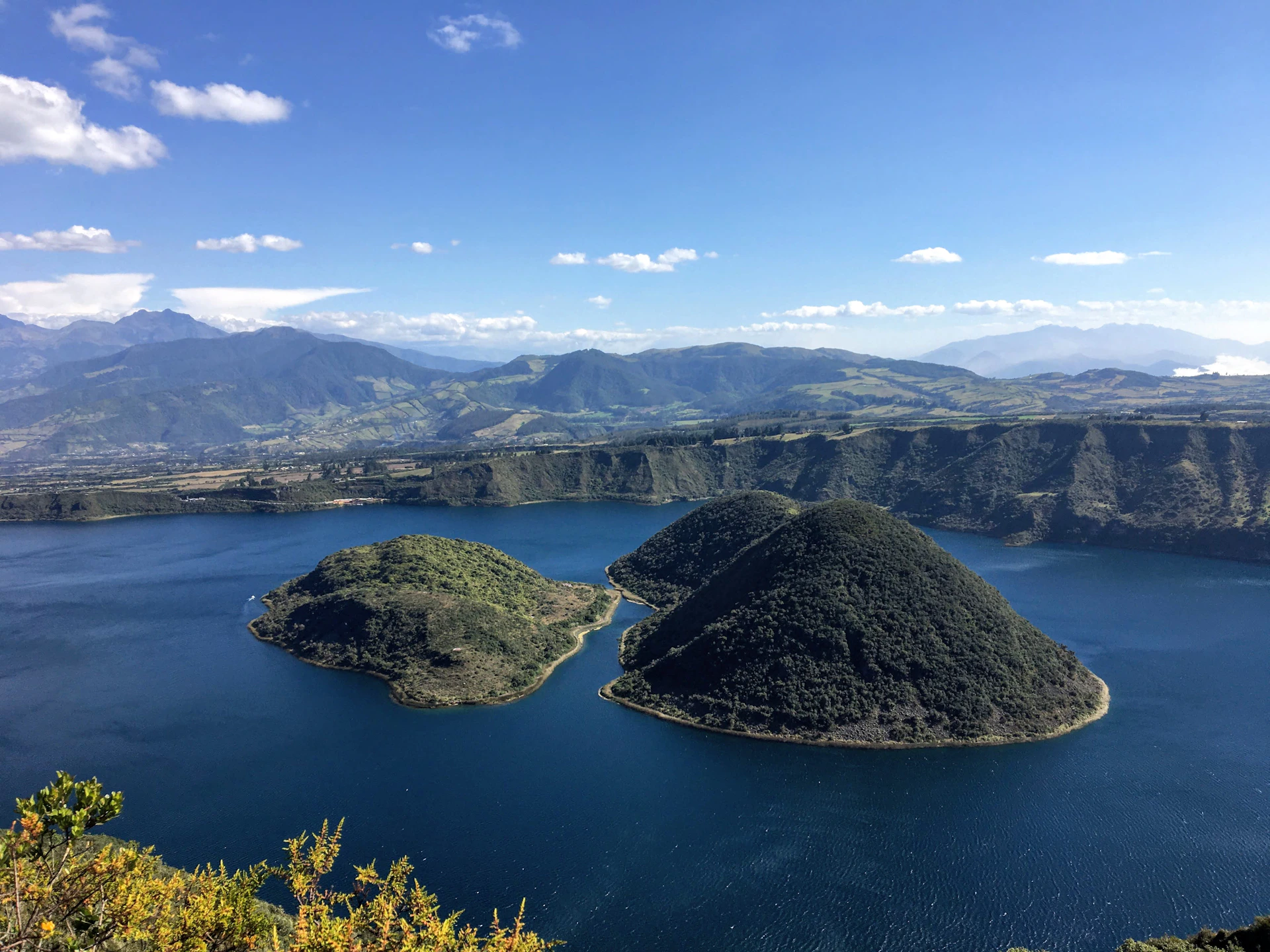 a large body of water surrounded by mountains