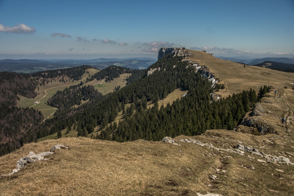 a view of the mountains from a high point of view