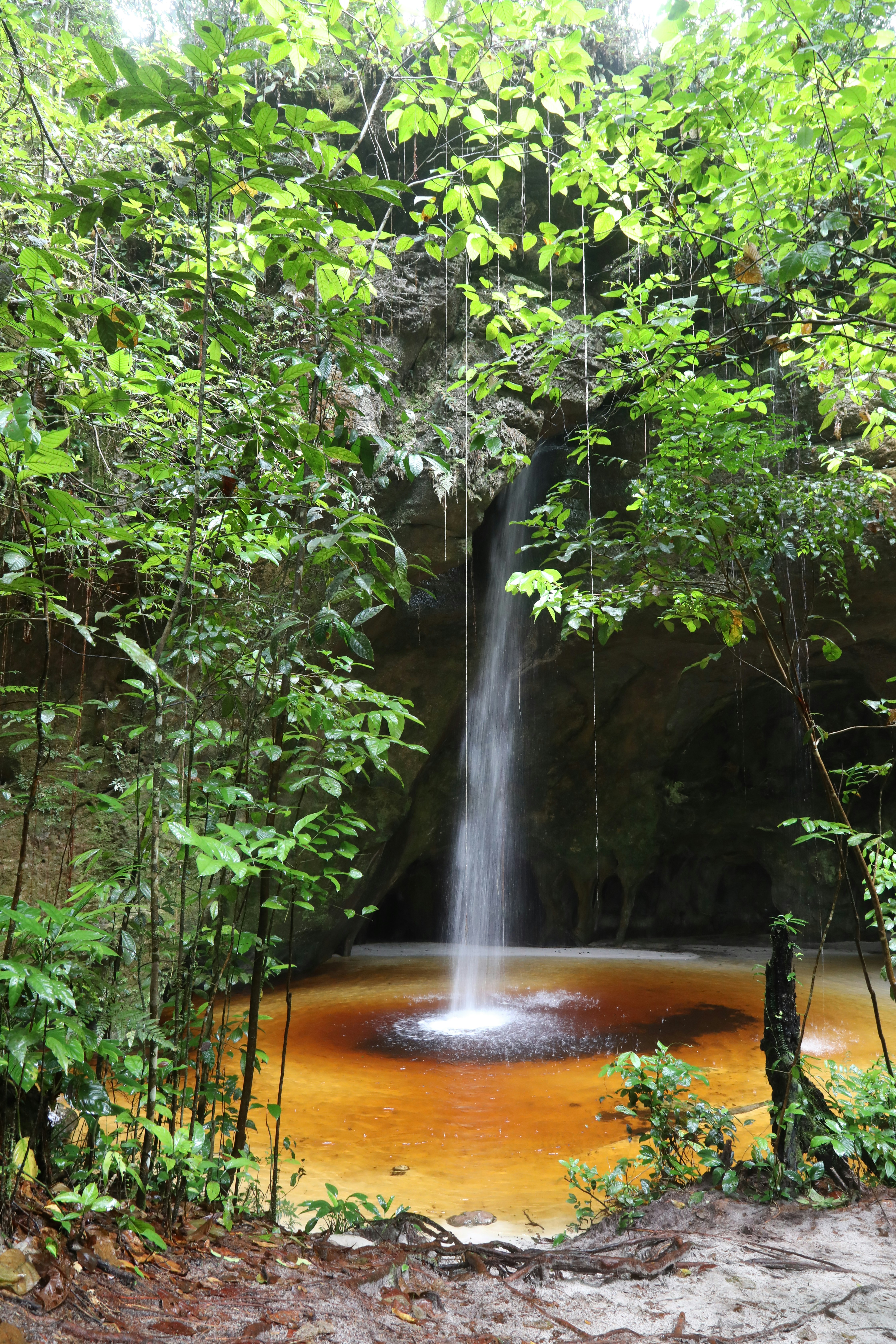 A small waterfall in the forest at Presidente Figueiredo