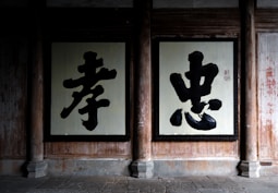 a couple of paintings that are on a wall