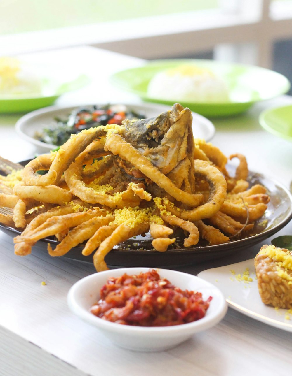 a bunch of food that is on a table