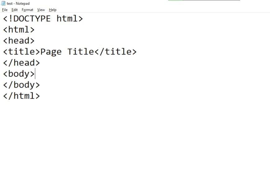 Simple .html Document Structure