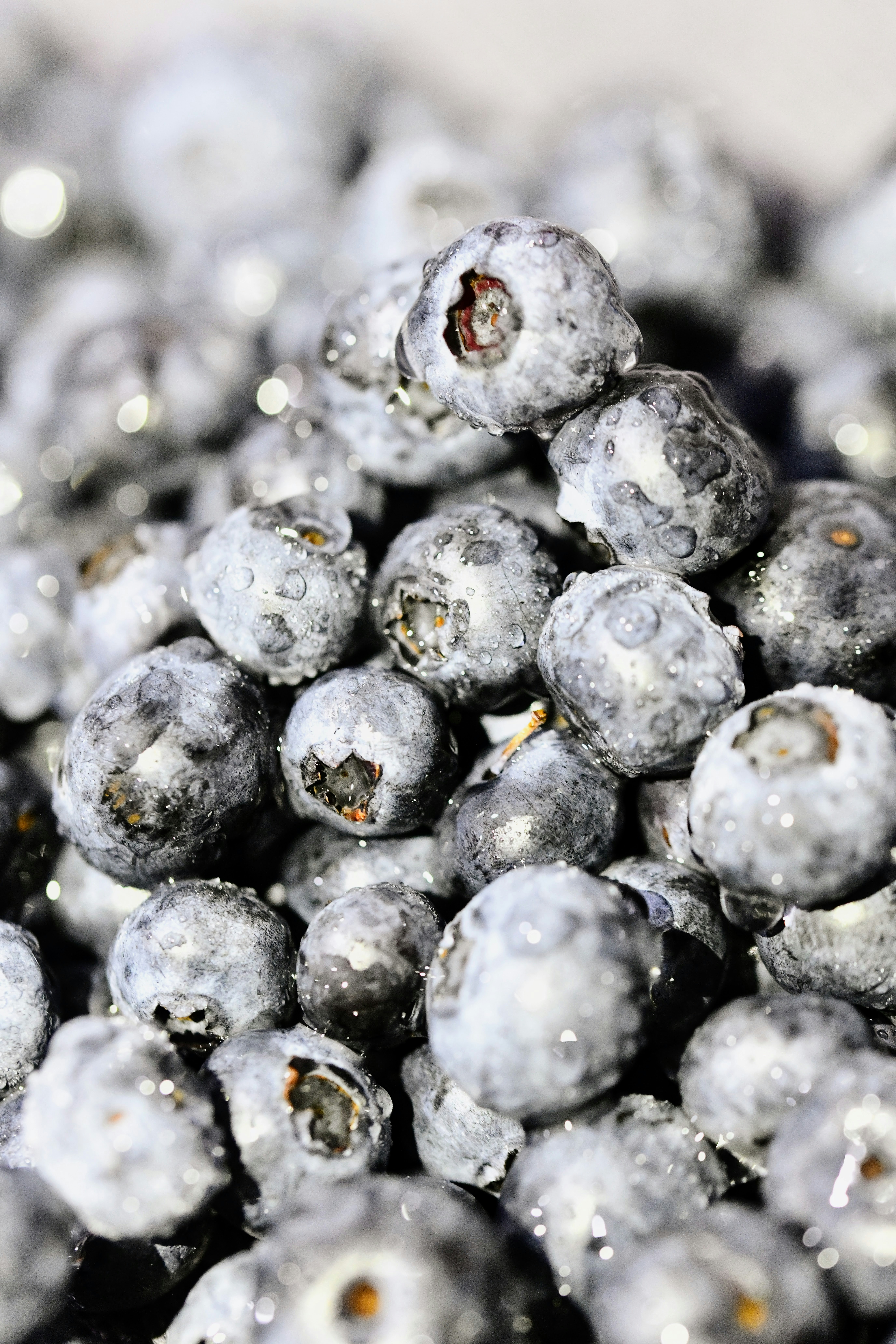 a close up of a bunch of blueberries