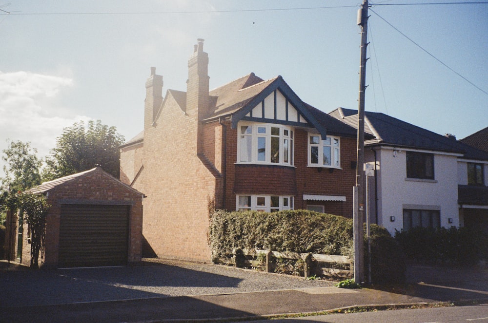 a house with a car parked in front of it