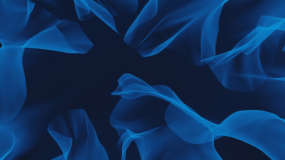 a blue abstract background with wavy shapes