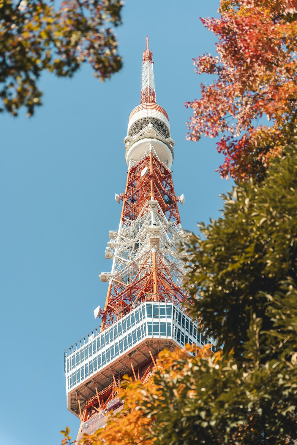 a very tall tower with a sky background