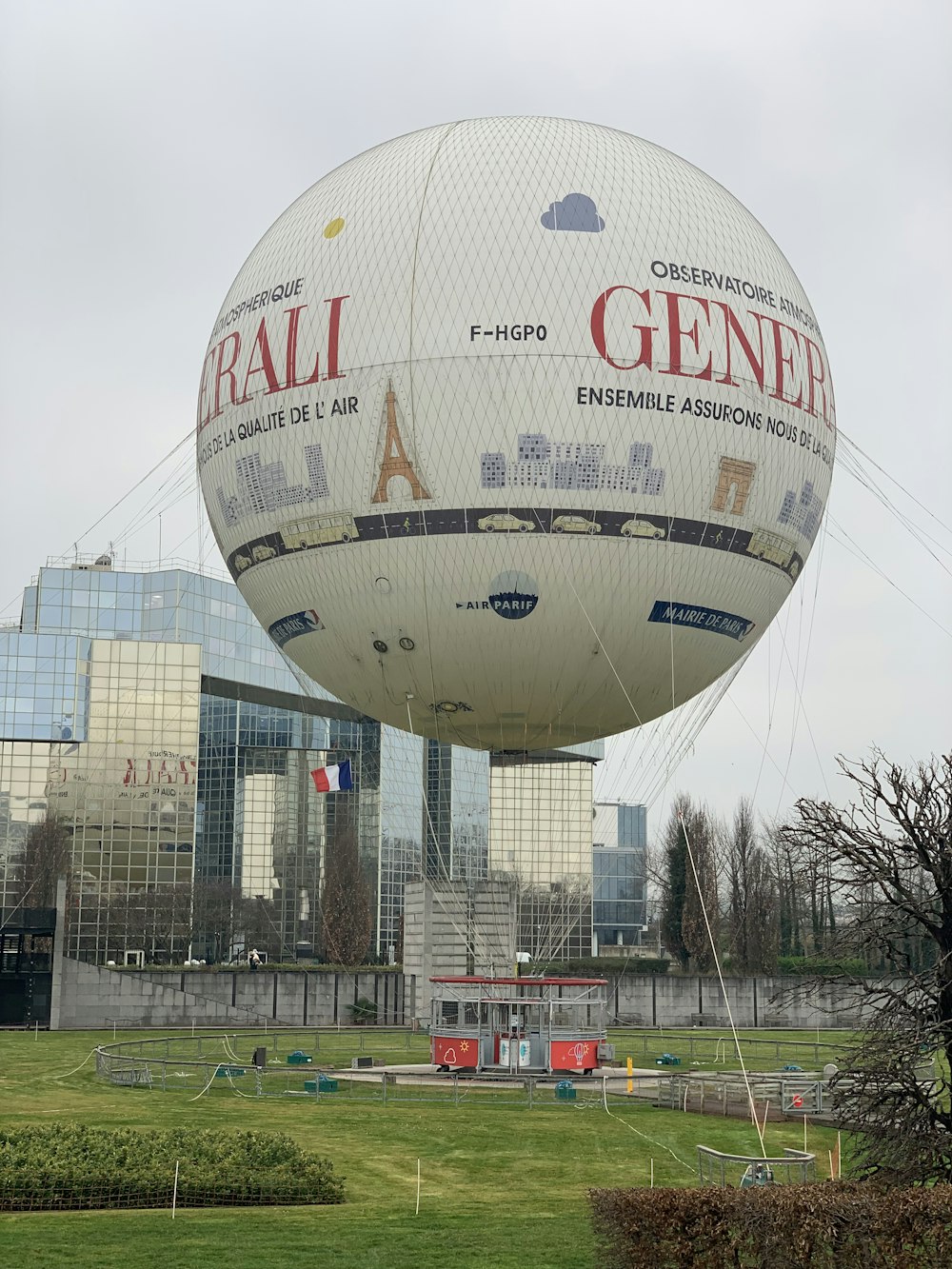 a large white balloon with the word general written on it