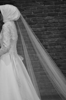 A stunning portrait of a bride in her wedding dress.